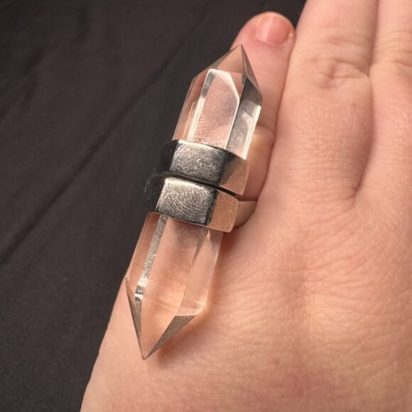 Evil Pawn Jewelry Above/Below Quartz Ring - Picture 2 of 7